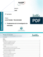 U1. Fundamentos de La Investigacion de Mercados - Contenido