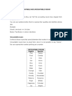 Countable and Uncountable Nouns