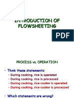 Introduction of Flowsheeting