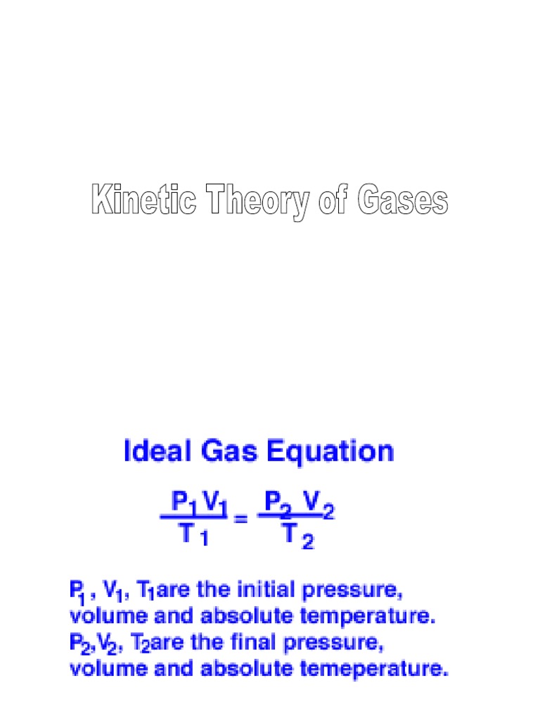 Kinetic Theory of Gases Overview | PDF | Gases | Applied Statistics