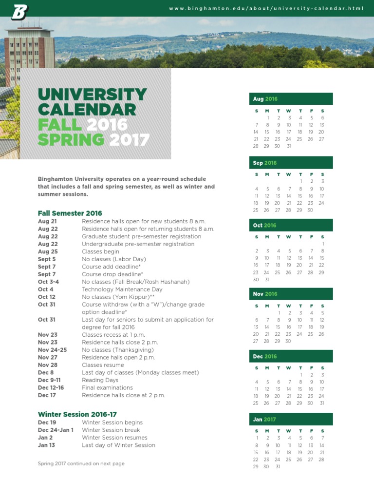 Binghamton Fall 2022 Calendar Printable Calendar 2023