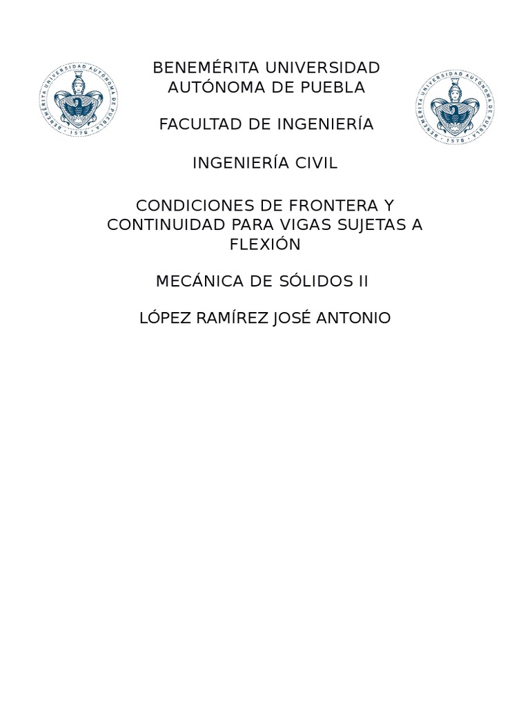 Condiciones de frontera en vigas flexionadas | PDF | Elasticidad ...