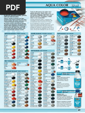 Revell Farbtafeln Aqua Color Pdf Vert Marron