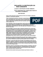 A Superpopulação e a Destruição Do Meio Ambiente