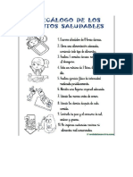 Decalogo de Los Habitos Saludables