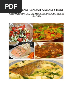 Pelan Menu Rendah Kalori 5 Hari Pdf