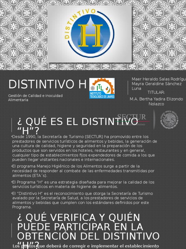Distintivo H Análisis de Riesgo y Puntos Críticos de