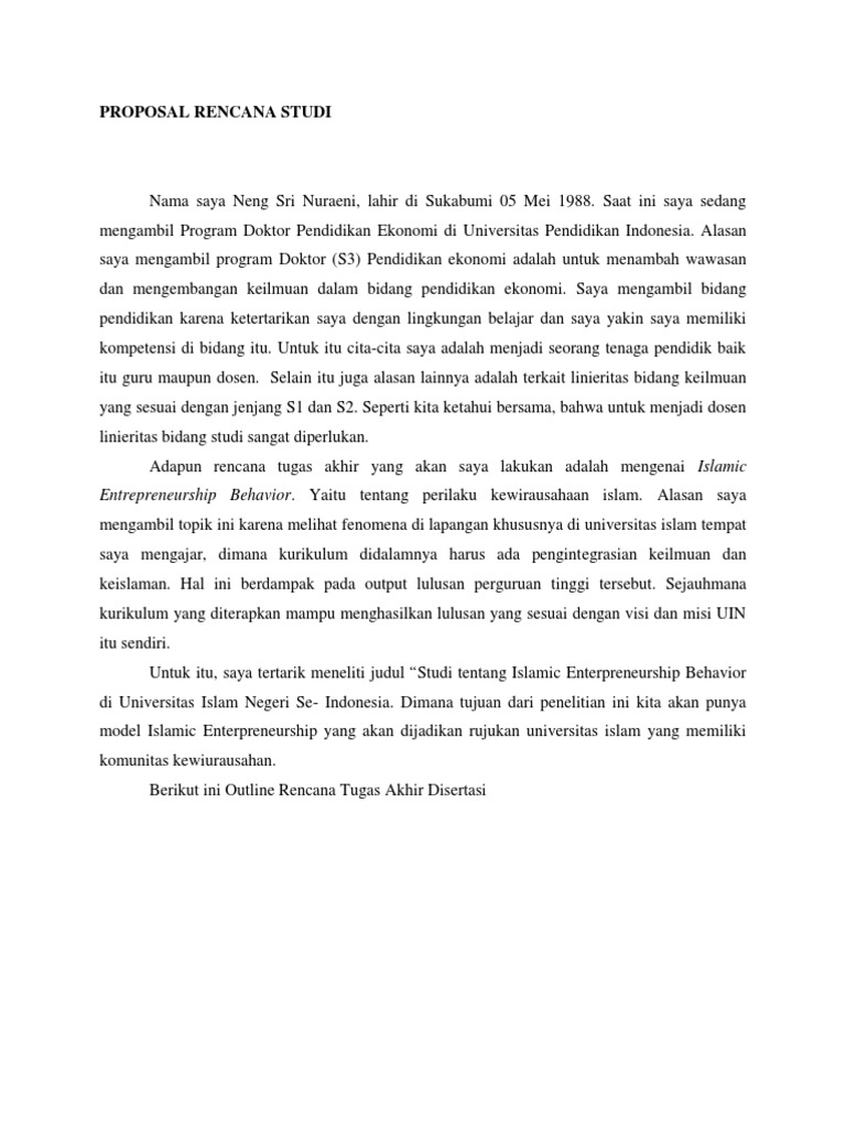 Proposal Rencana Studi