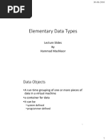 Elementary Data Types