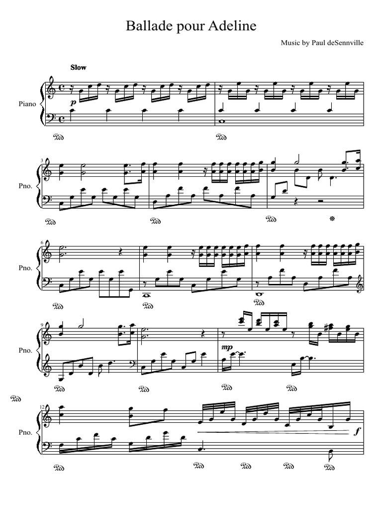 Richard Clayderman Ballade Pour Adeline Pdf