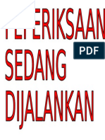 pepeiksaan sedang dijalankan