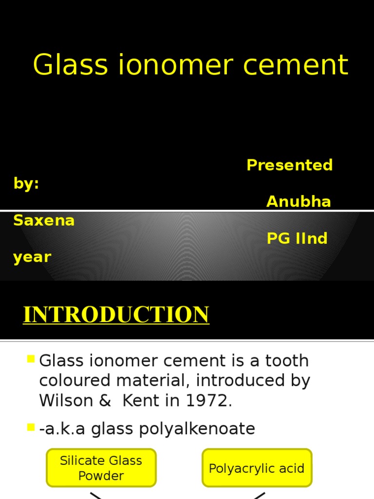 Glass Ionomer PDF Dental Composite Materials Science