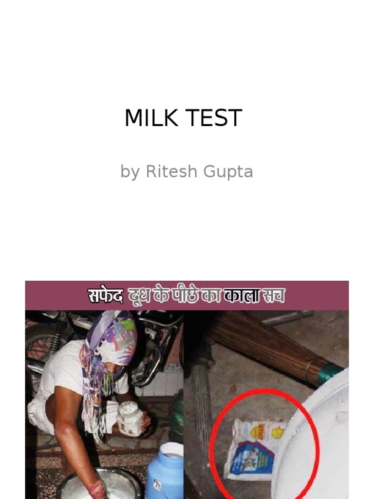 Comprehensive Milk Testing Guide | PDF