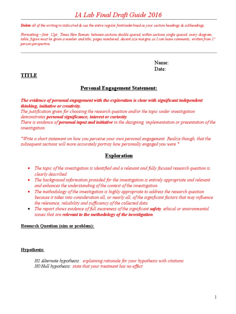 IB IA Lab Template 2016 Experiment Uncertainty