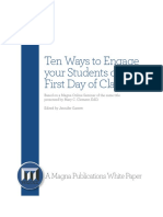 Ten Ways To Engage Your Students On The First Day of Class