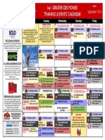 September Training Calendar 2016