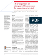 Effects of Acupuncture On Preeclampsia in Chinese Women: A Pilot Prospective Cohort Study