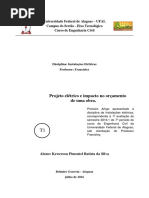 Projeto Elétrico , Impacto No Orçamento de Uma Obra