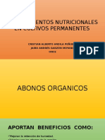 Requerimientos Nutricionales en Cultivos Permanentes