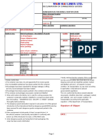 Declaration of Dangerous Goods Dangerous Packing Certificate