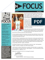 Focus Fall 16 Newsletter