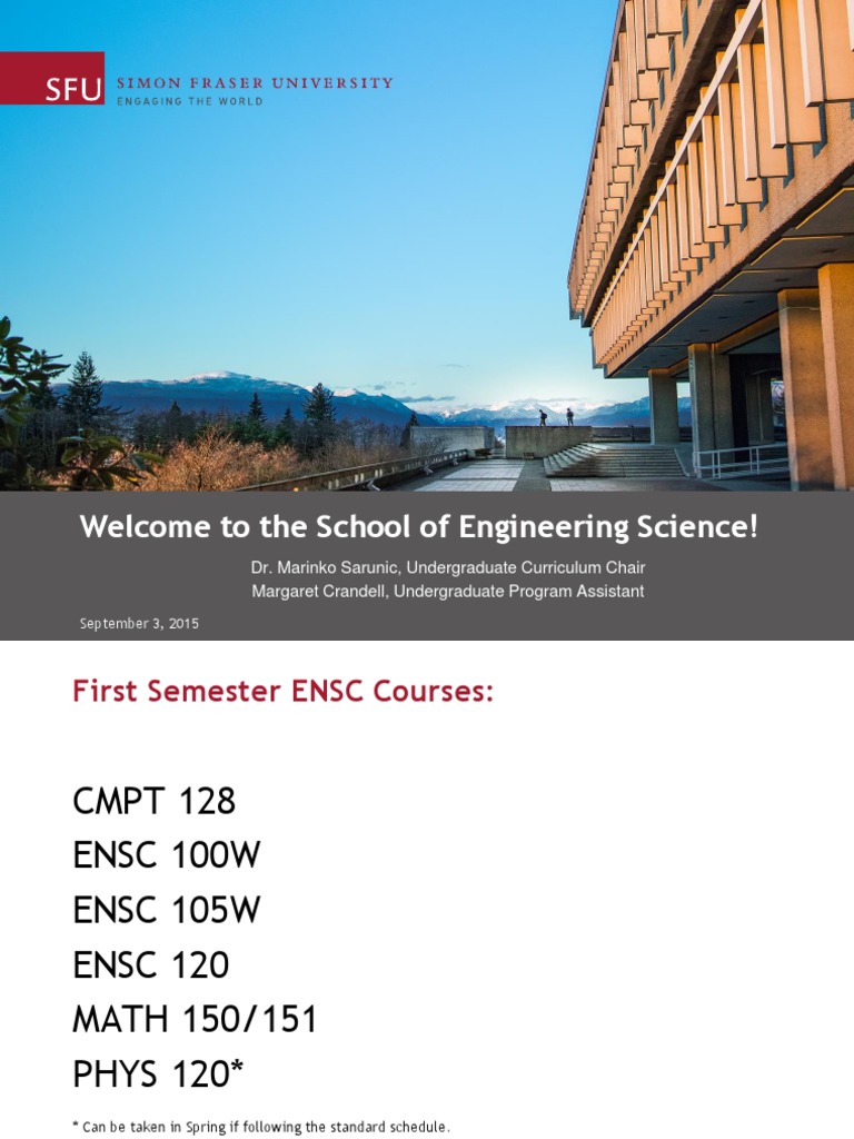 Welcome To The School of Engineering Science! | PDF