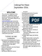 September 2016 Newsletter