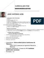 CV Ingeniero Mecánico Eléctrico