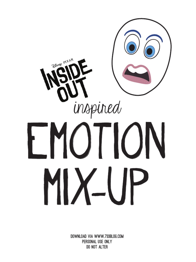 Inside Out Mixed Up Emotions Game PDF | PDF