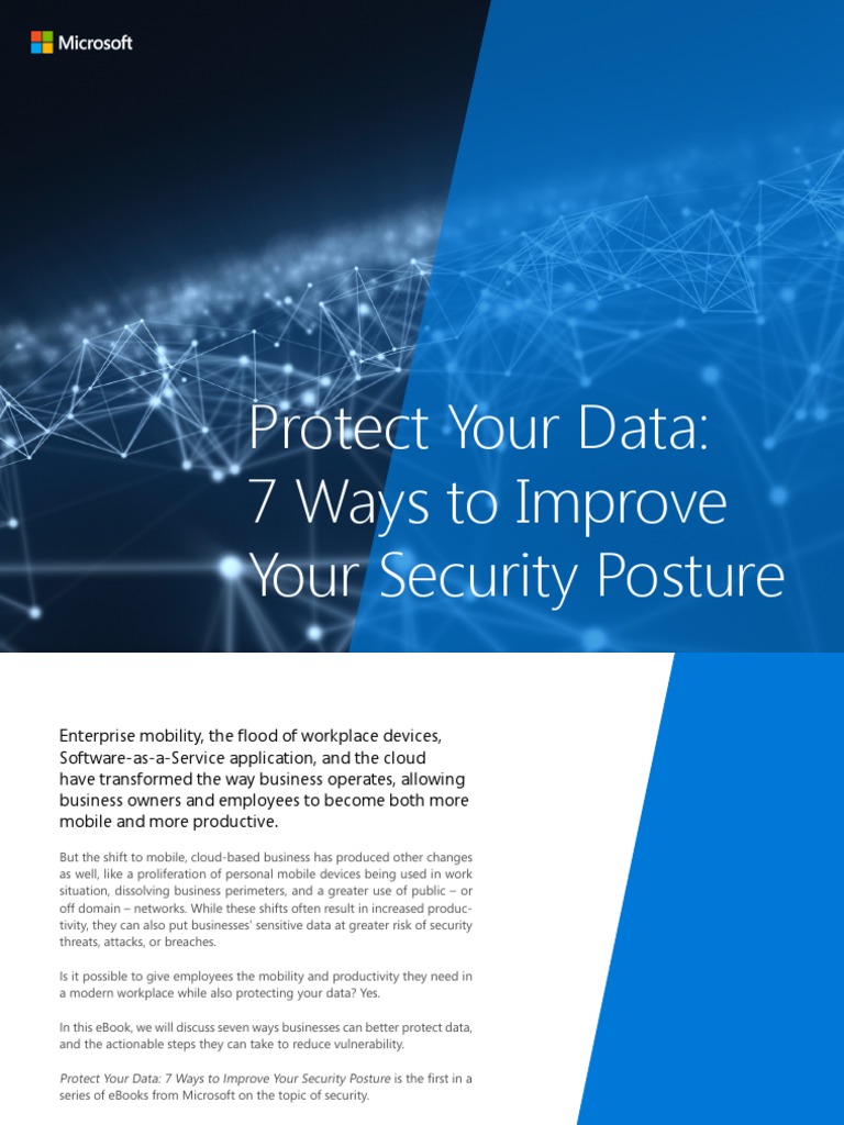 Protect Your Data: 7 Ways To Improve Your Security Posture | PDF ...