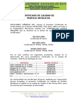 Certificado Material