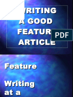 Writing A Good Feature Article