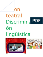 Guion Teatral Discriminación Lingüística