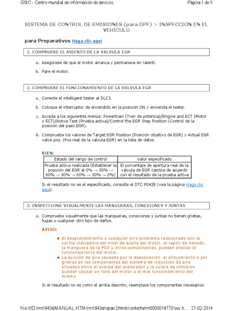 Inspección y Regeneración DPF Hilux | PDF | Vacío | Bomba