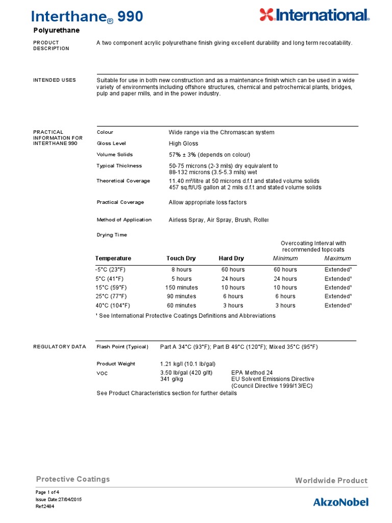 Internationa Paint MSDS PDF Paint Safety