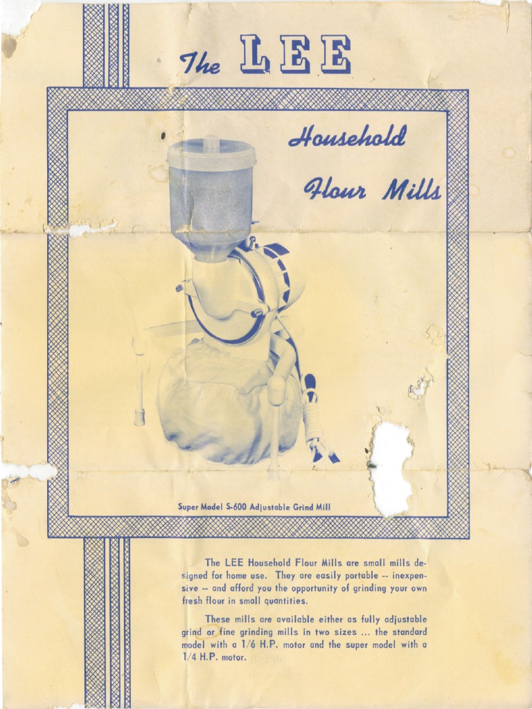 The LEE Household Flour Mill PDF