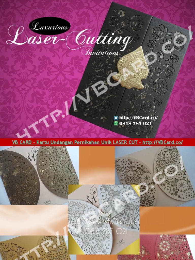 Kartu Undangan Pernikahan Unik Elegan Laser Cutting Jakarta