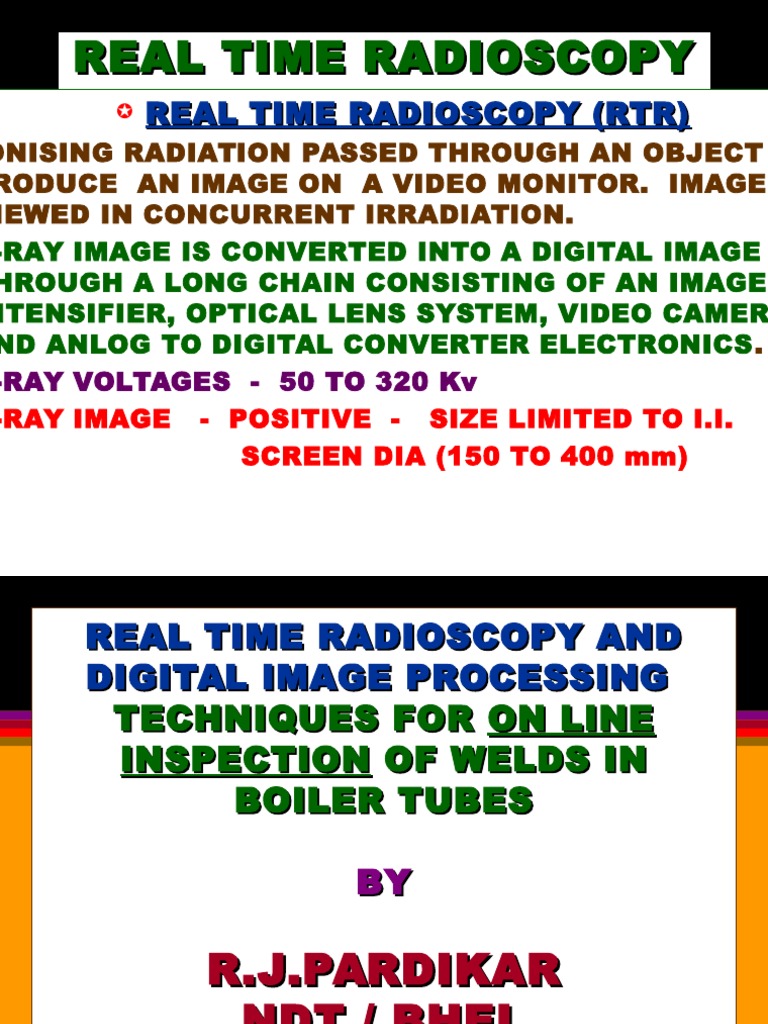 RTR for Boiler Tube Inspection | PDF | Digital Image | X Ray