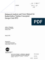 NASA-CR-195454: Enhanced Analysis and Users Manual For Radial-Inflow Turbine Conceptual Design Code RTD