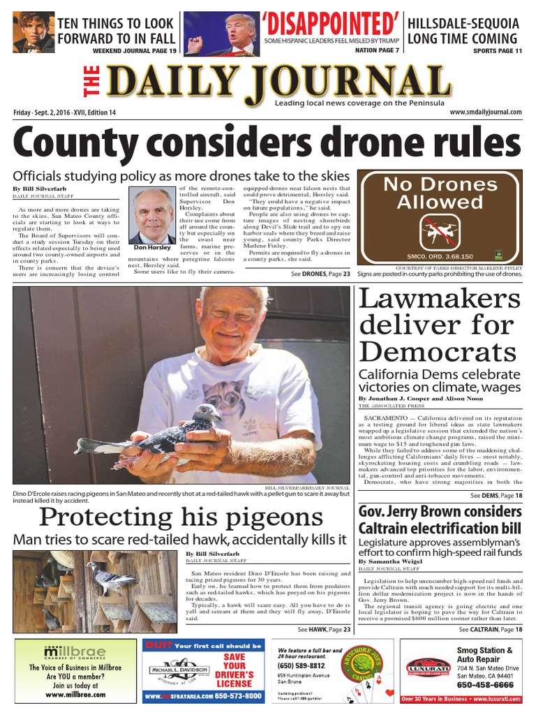 County Considers Drone Rules Disappointed PDF Jerry Brown Hillary Clinton picture pic