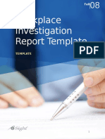 Investigation Report Template Sample Word Final