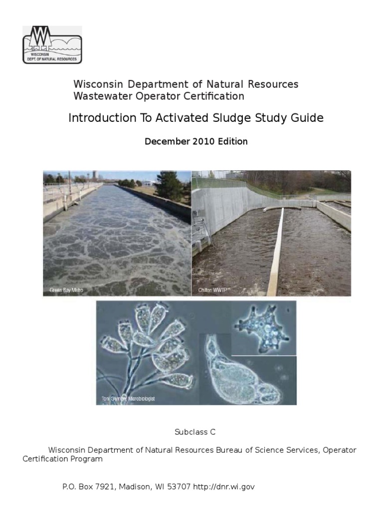 Introduction To Activated Sludge Study Guide Wisconsin Department of
