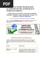 Formatação Abnt de Trabalhos Acadêmicos Pelas Regras e Normas Padrão Abnt