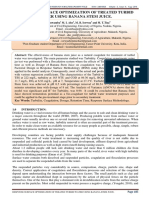 RESPONSE SURFACE OPTIMIZATION OF TREATED TURBID WATER USING BANANA STEM JUICE