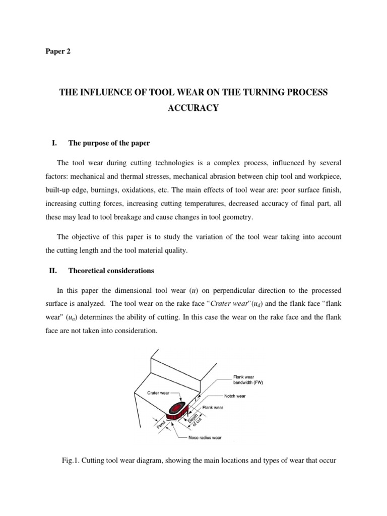 The Influence of Tool Wear On The Turning Process Accuracy | PDF | Wear ...