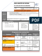 Plan y Programa de Evaluacion 3º