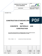 Construction Standard Specification FOR Concrete Materials AND Construction