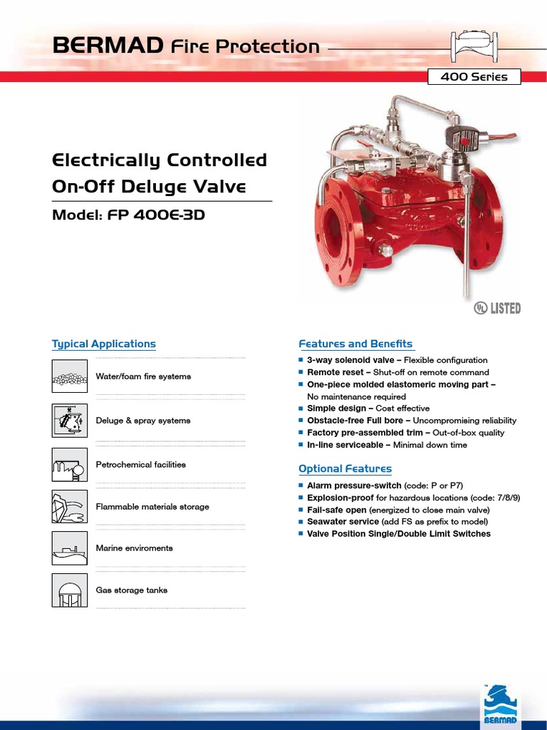 Bermad: Fire Protection | PDF | Fire Sprinkler System | Valve