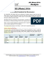 Jee Main 2016 Detailed Analysis by Resonance Eduventures PDF