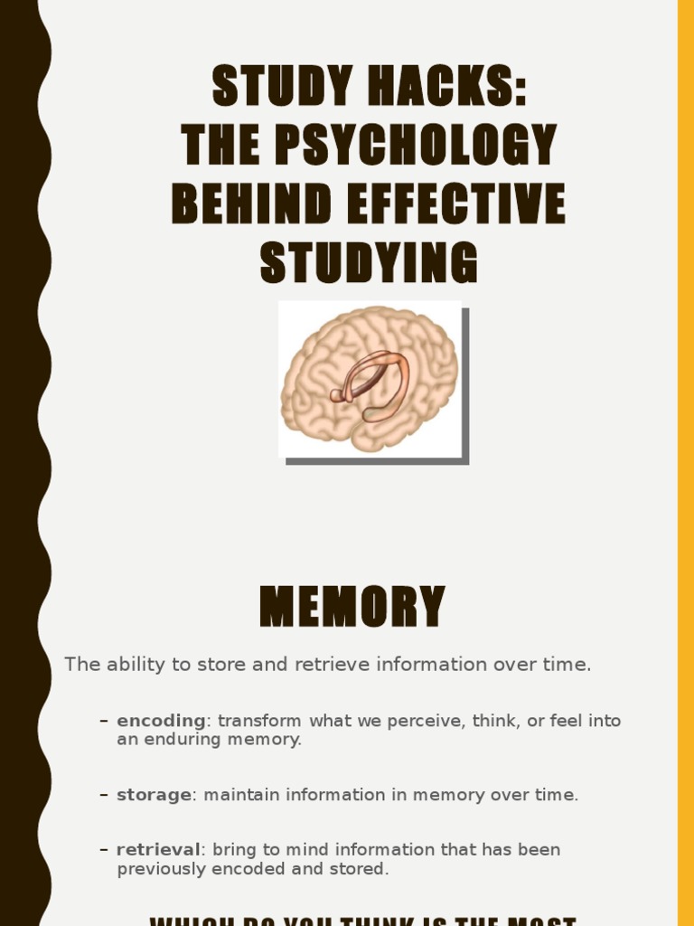 Study Hacks: Psychology of Effective Learning | PDF